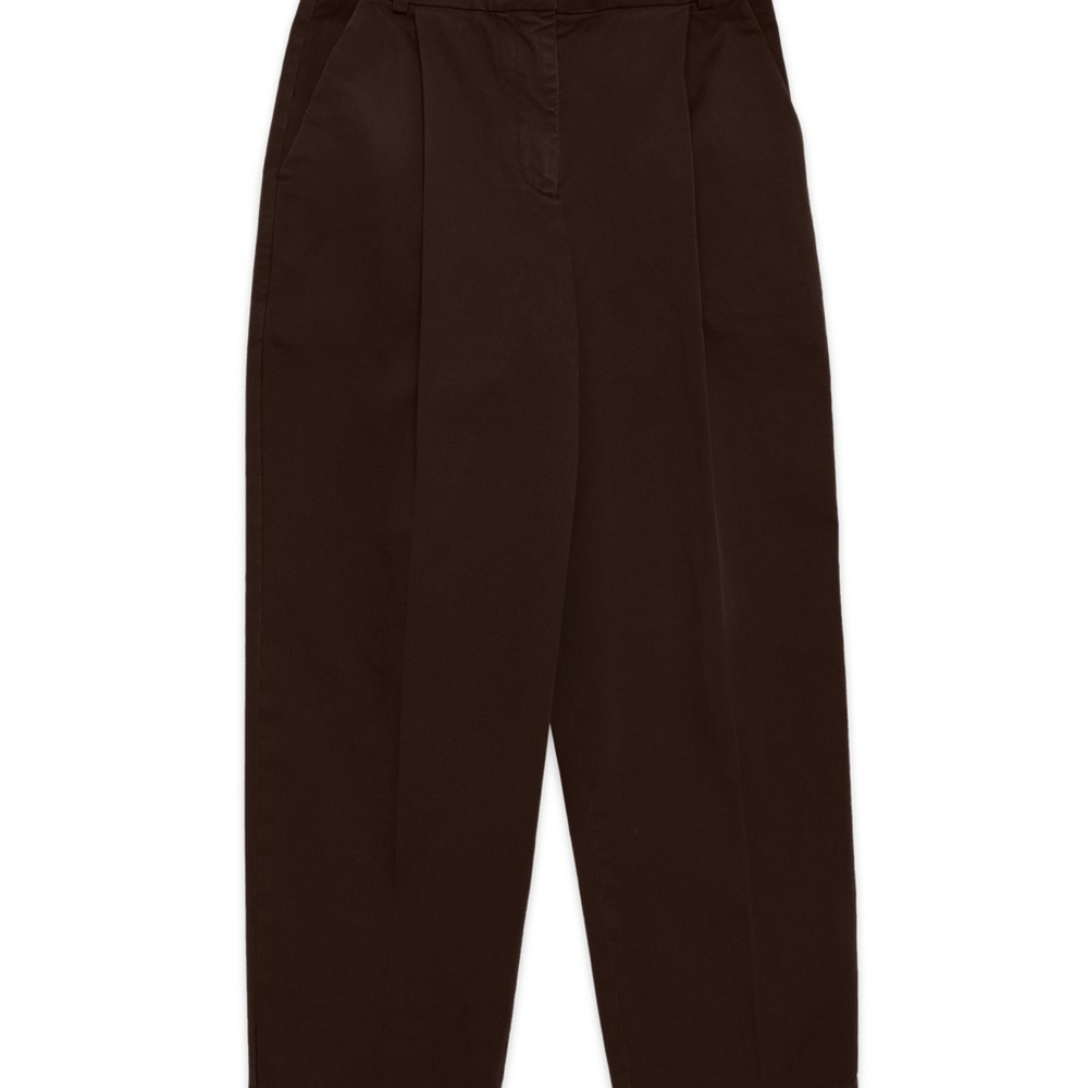 YMC market cotton trouser - brown - size L